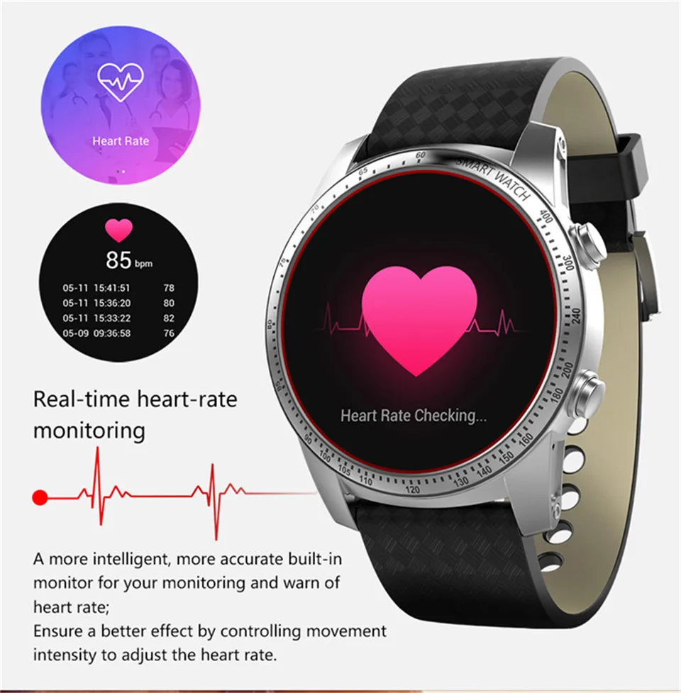 KW99 Смарт-часы 3g Android 5,1 WCDMA Bluetooth 4,0 gps Wifi монитор сердечного ритма часы