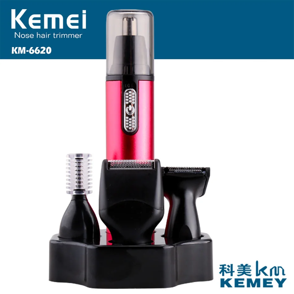 Kemei KM 6620 4 in 1 Battery font b Nose b font and font b Ear