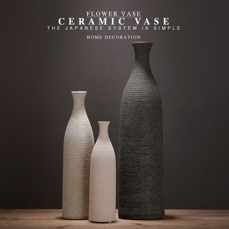 Прямые продажи китайские фарфоровые вазы Цзиндэчжэнь креативная грубая керамика современные керамические вазы для свадебного украшения дома 7