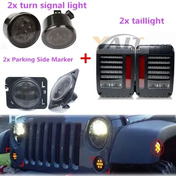 

Pair LED Side Marker Light + Led Turn Lamp + Taillight For 07-16 Jeep Wrangler JK