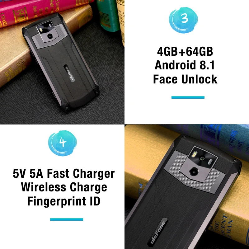 Atras Ulefone Power 5S 13000 mAh teléfono móvil Android 8,1 de 6,0 \