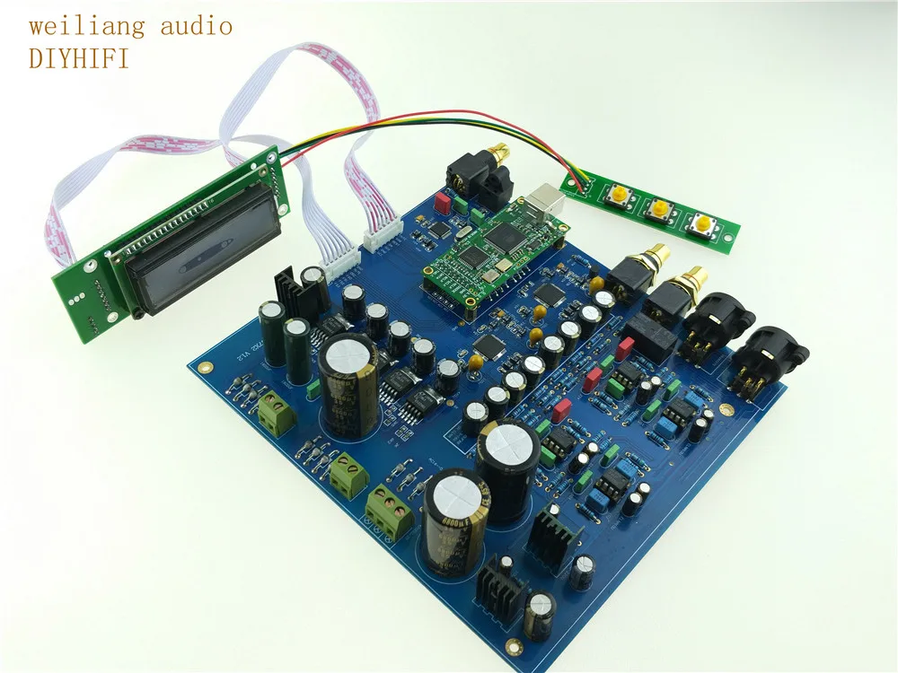 Двойной AK4497 AK4497EQ AKM HIFI DAC DSD декодер XLR сборная плата опция XMOS cpld или Amanero