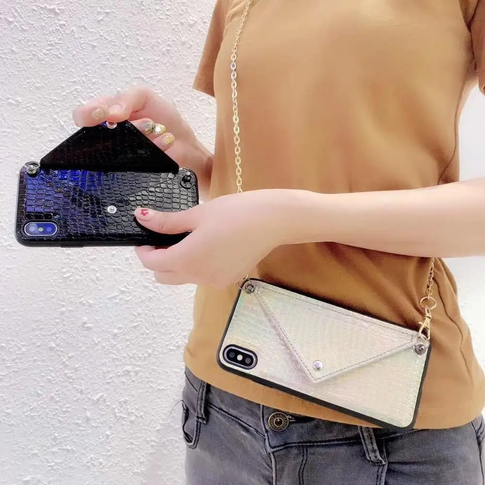 Чехол-бумажник для карт iphone 8 7 6s 6 plus XR X XS MAX чехол с узором крокодиловая кожа