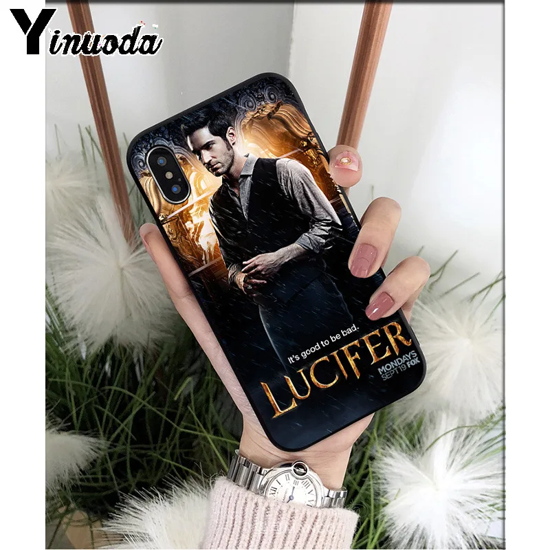 Yinuoda американская ТВ серия Lucifer TPU мягкие Аксессуары для телефонов Чехол для телефона для iPhone 6S 6plus 7plus 8 8Plus X Xs MAX 5 5S XR