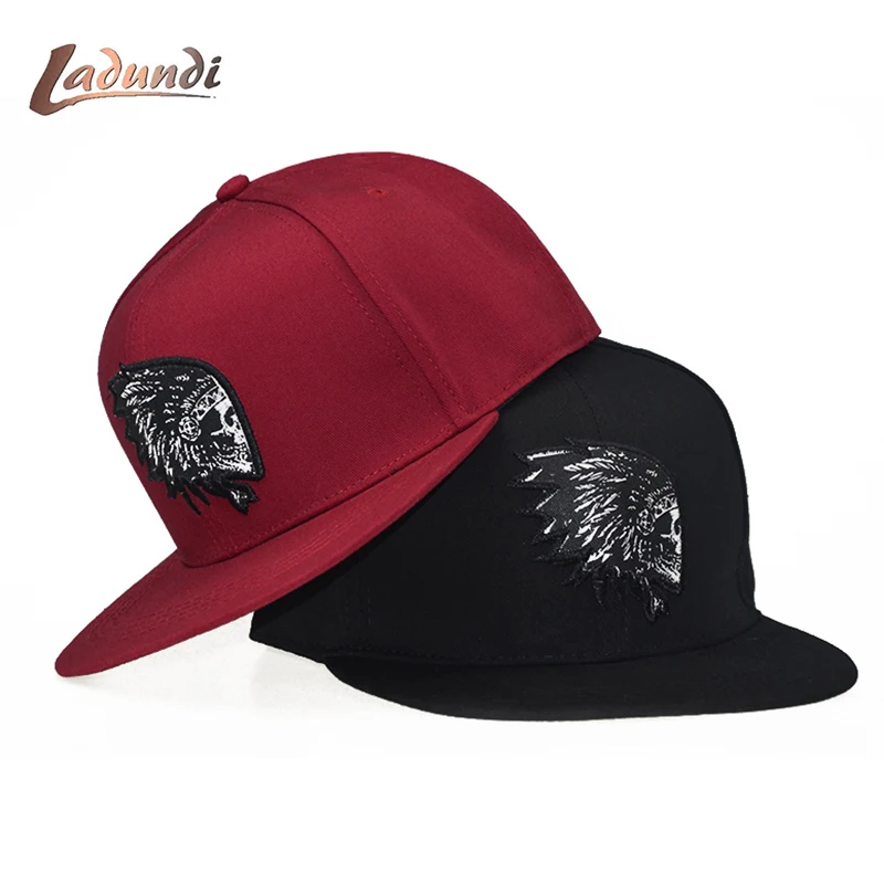 

Embroidery Skull baseball caps hats hip hop snapbacks flat brim bones gorra sports snapback caps for men women unisex