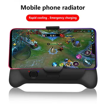 

Phone Cooling Fan Handle Game Pad Radiator Holder Stand Heatsink with Mini Power Bank for iPhone X for Xiaomi Mi8 for Samsung