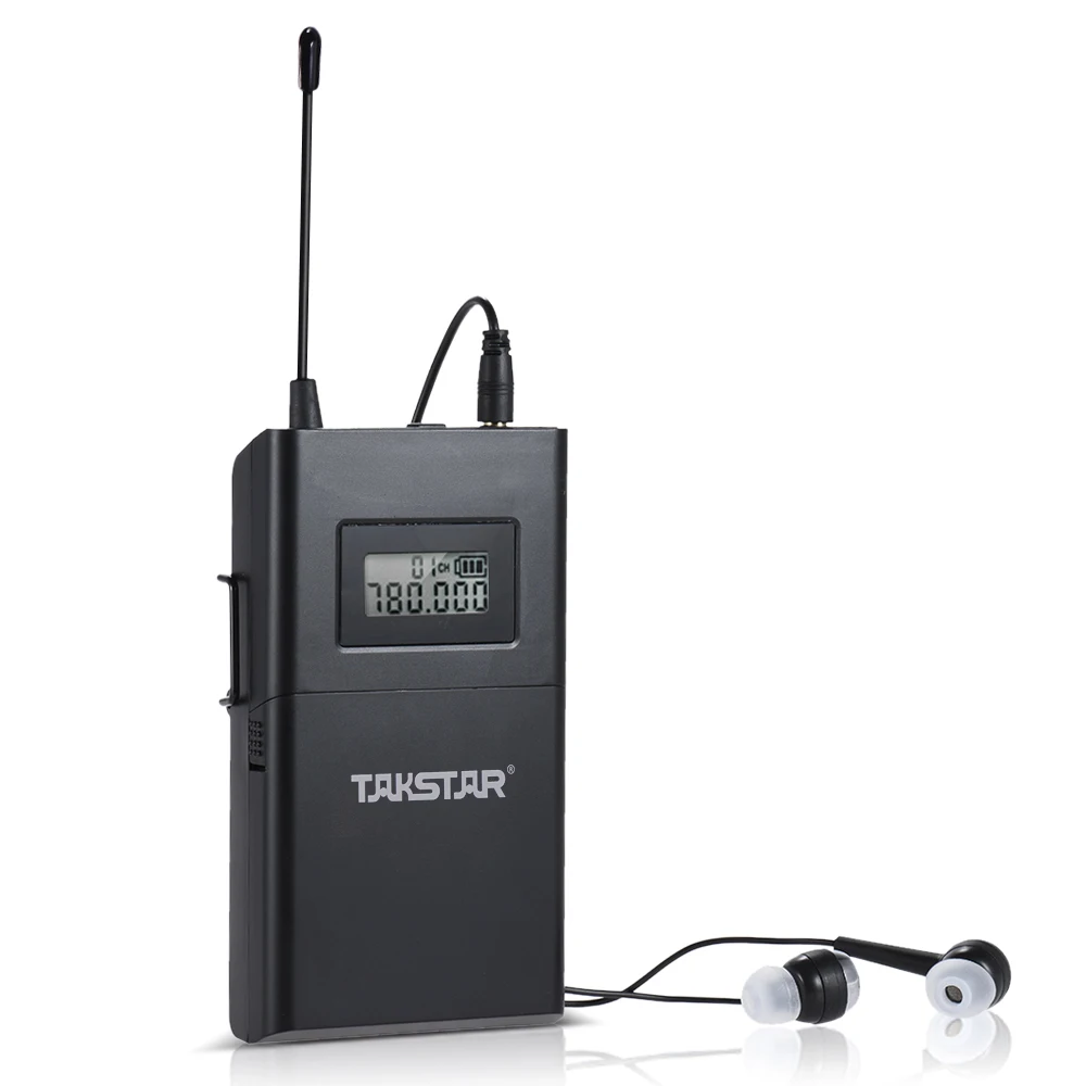 

Takstar WPM-200 UHF Wireless Audio System Receiver LCD Display 6 Selectable Channels 50m Transmission Distance