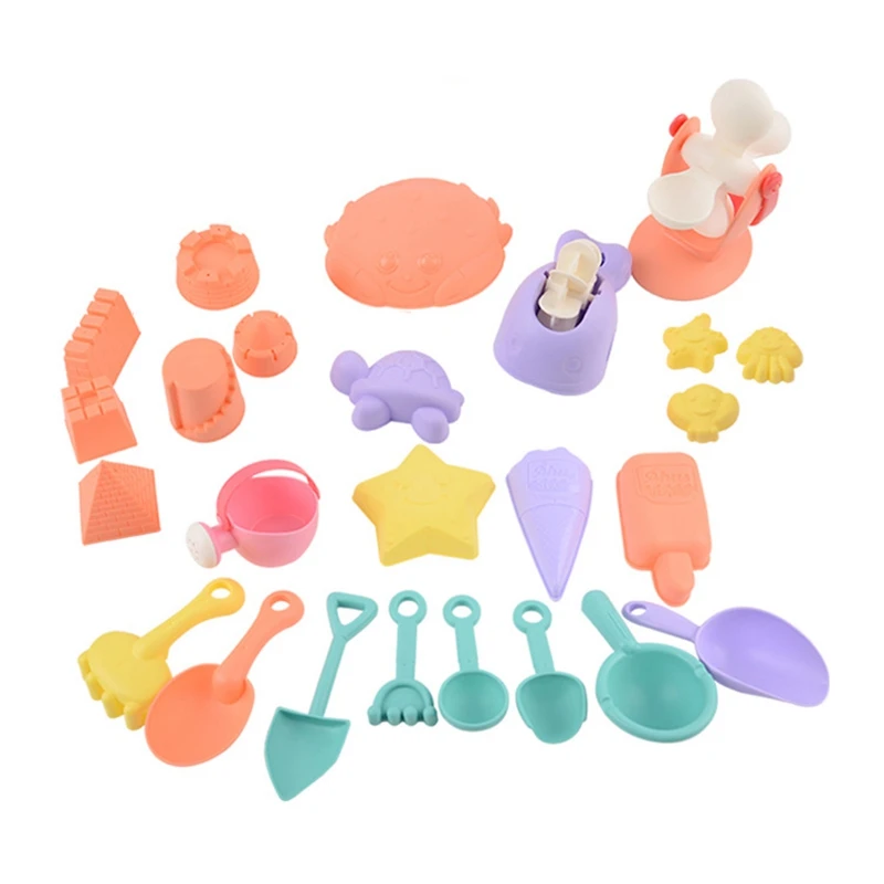 Мягкие пластиковые пляжные детские игрушки летний открытый родитель-ребенок копания песка набор инструментов для игры