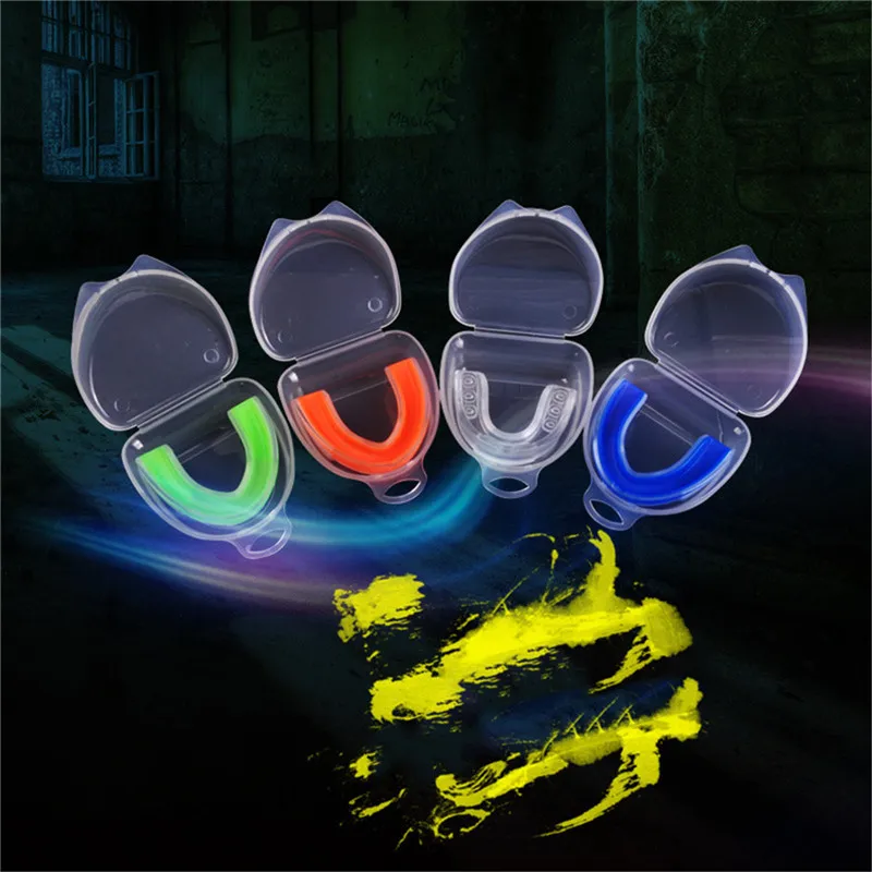 

1 Set Shock Sports Mouthguard Mouth Guard Teeth Protect for Boxing Basketball Top Grade Gum Shield