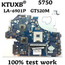 KTUXB P5W0 LA-6901P материнская плата для Acer 5750 5750G 5755G ноутбук материнская плата PGA989 HM65 GT520M DDR3 тесты работы