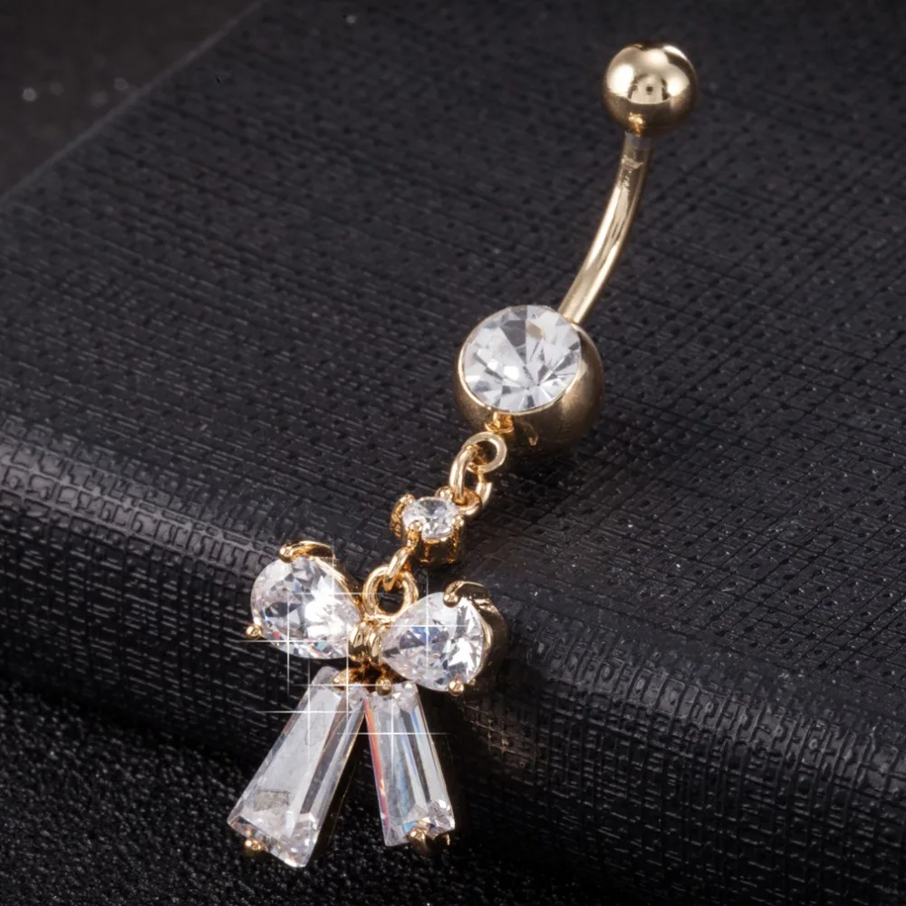 Cute Butterfly Navel Rings Bowknot Ombligo Piercing For Women Fashion