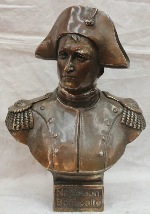 

France Copper Bonaparte Warrior militarist politician Head Bust Statue