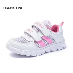 Летние детские кроссовки для сетчатые дышащие детские повседневные туфли для мальчиков и девочек Белая школьная обувь для бега