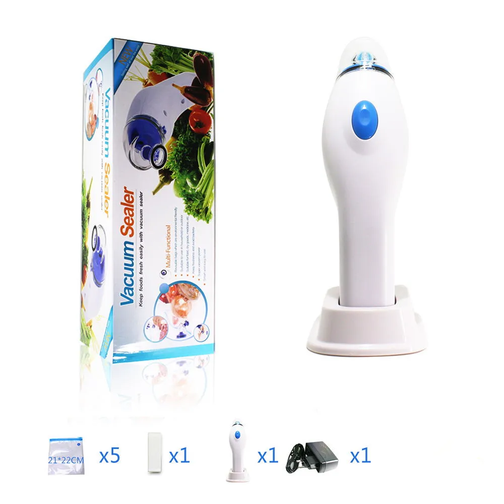 Vacuum Sealer Machine Handheld electric vacuum pump home kitchen vacuum machine gift 5pcs vacuum bag