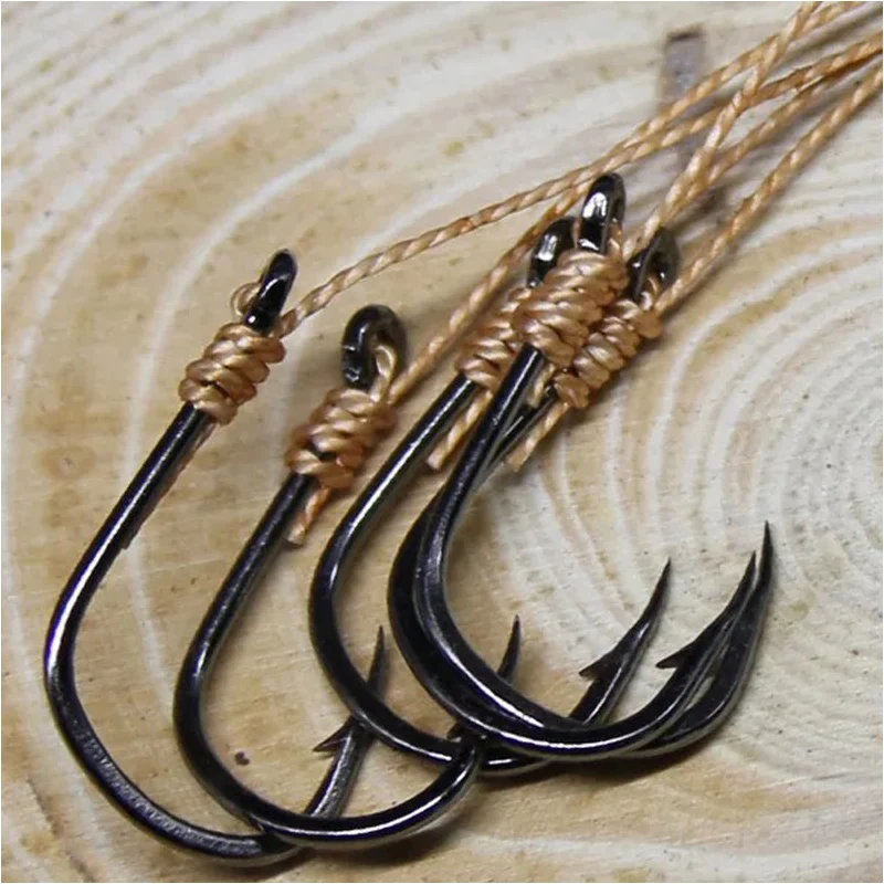 6pcs/set High Carbon Steel Swivel Fishhooks with 5 Small Hook Rigs Swivel Fishing Tackle Lures Pesca Baits String Hook Accessori