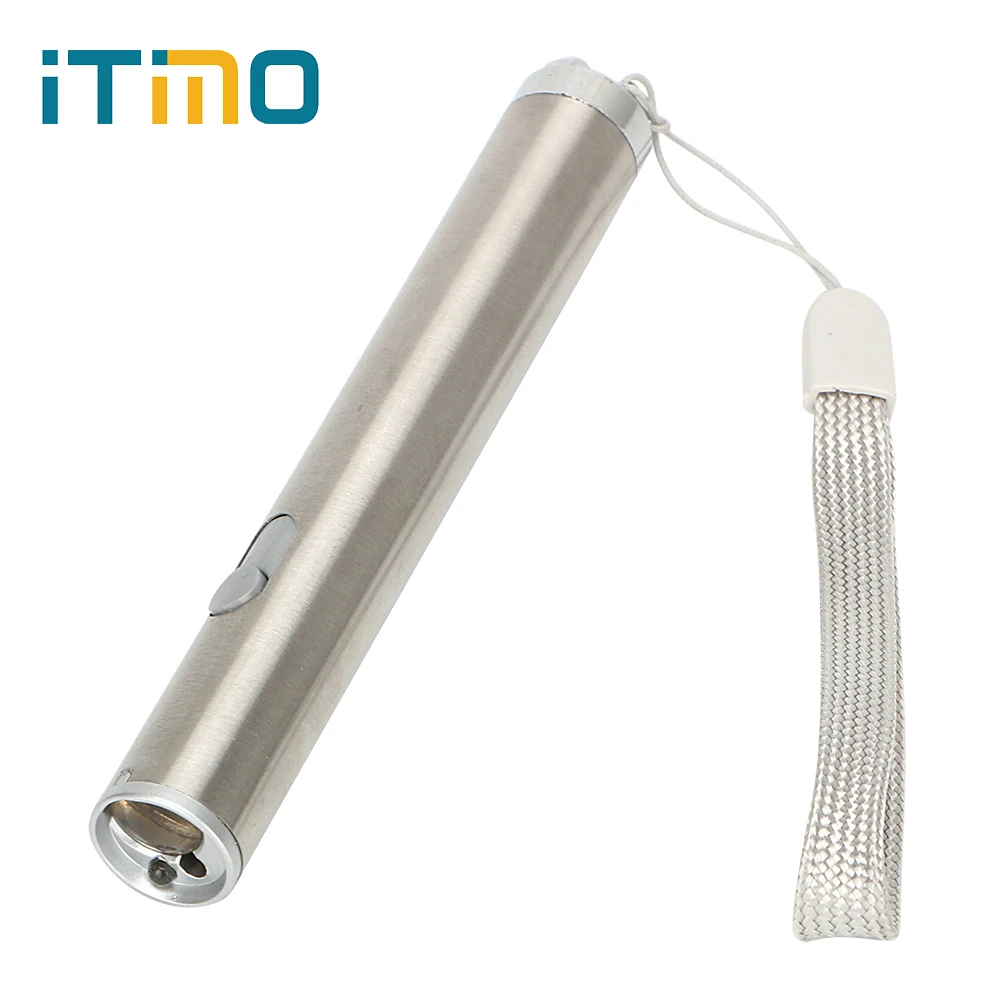 

iTimo Portable LED Flashlight Torch Aluminum Alloy Battery 3 in 1 UV Light Red Laser Instruction Light Cash Check Emergency Lamp