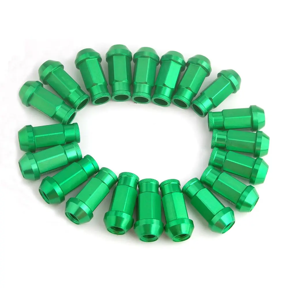 BBQFUKA 20x Aluminum Car Racing Wheel Screw Wheel Bolt Lugs Nut M12 x