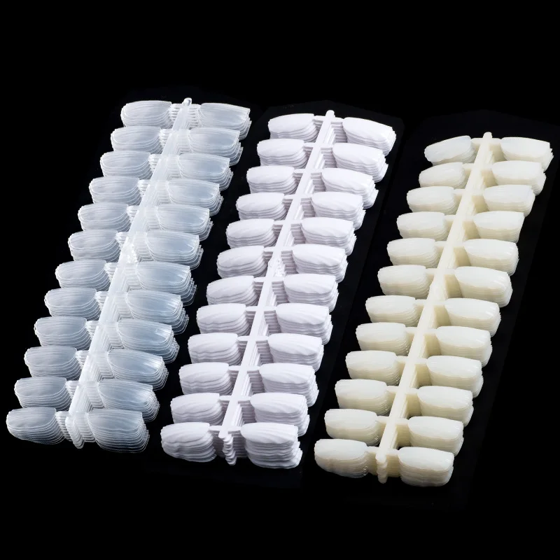 

240 Tips/Set Sea Shell Shape Design Nail Art False Display Shelf Removable Practice Acrylic Tips Nail Gel Polish Color Board