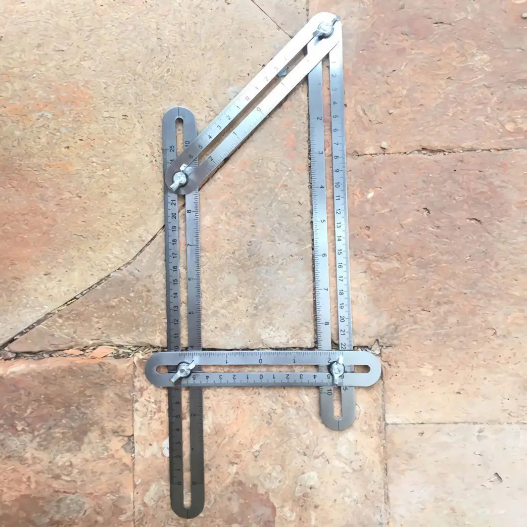 

Stainless Steel Angleizer Template Tool Heavy Duty Multi Angle Measuring Ruler Measure Multi-Angle Ruler Template Tool