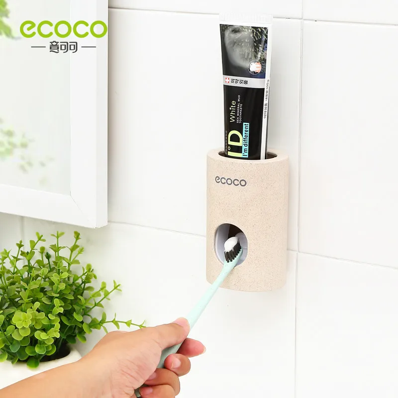 ECOCO автоматическая Зубная паста диспенсер Пылезащитная зубная щетка держатель подставка для настенного монтажа аксессуары для ванной