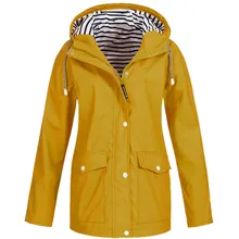 Hot sale Women Solid Rain Jacket Outdoor Waterproof Pilot Coat Hoodie Windproof Coat Hiking Rain Camping Fishing Clothing 3.25 Hot sale Women Solid Rain Jacket Outdoor Waterproof Pilot Coat Hoodie Windproof Coat Hiking Rain Camping Fishing Clothing 3.25