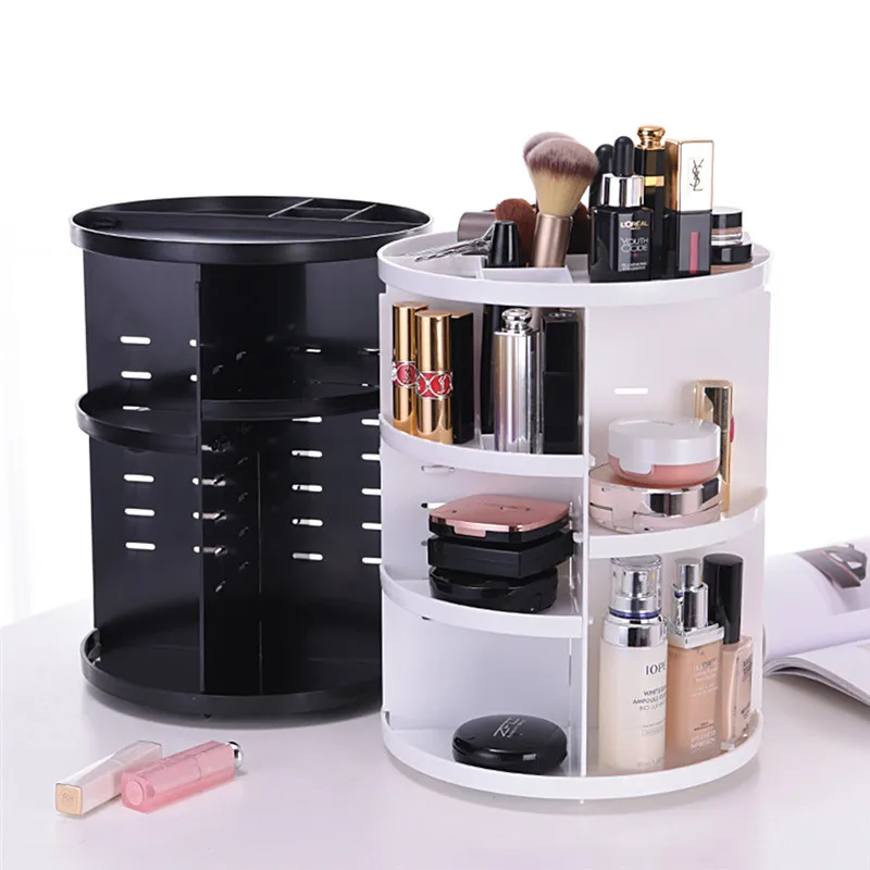 360-Degree-Rotating-Makeup-Organizer-Multifunction-Jewelry-Cosmetic-Lipstick-Brushes-Make-Up-Organizer-Plastic-Storage-Box