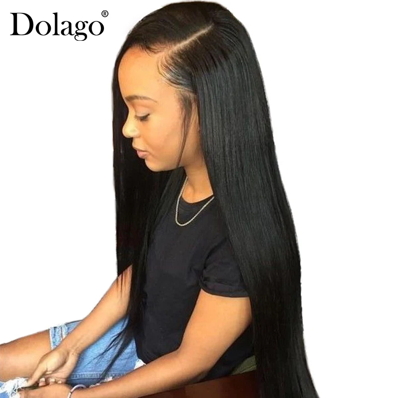 

13X6 Lace Front Wig Pre Plucked With Baby Hair 130% Density Straight Brazilian Lace Front Human Hair Wigs Dolago Remy Hair