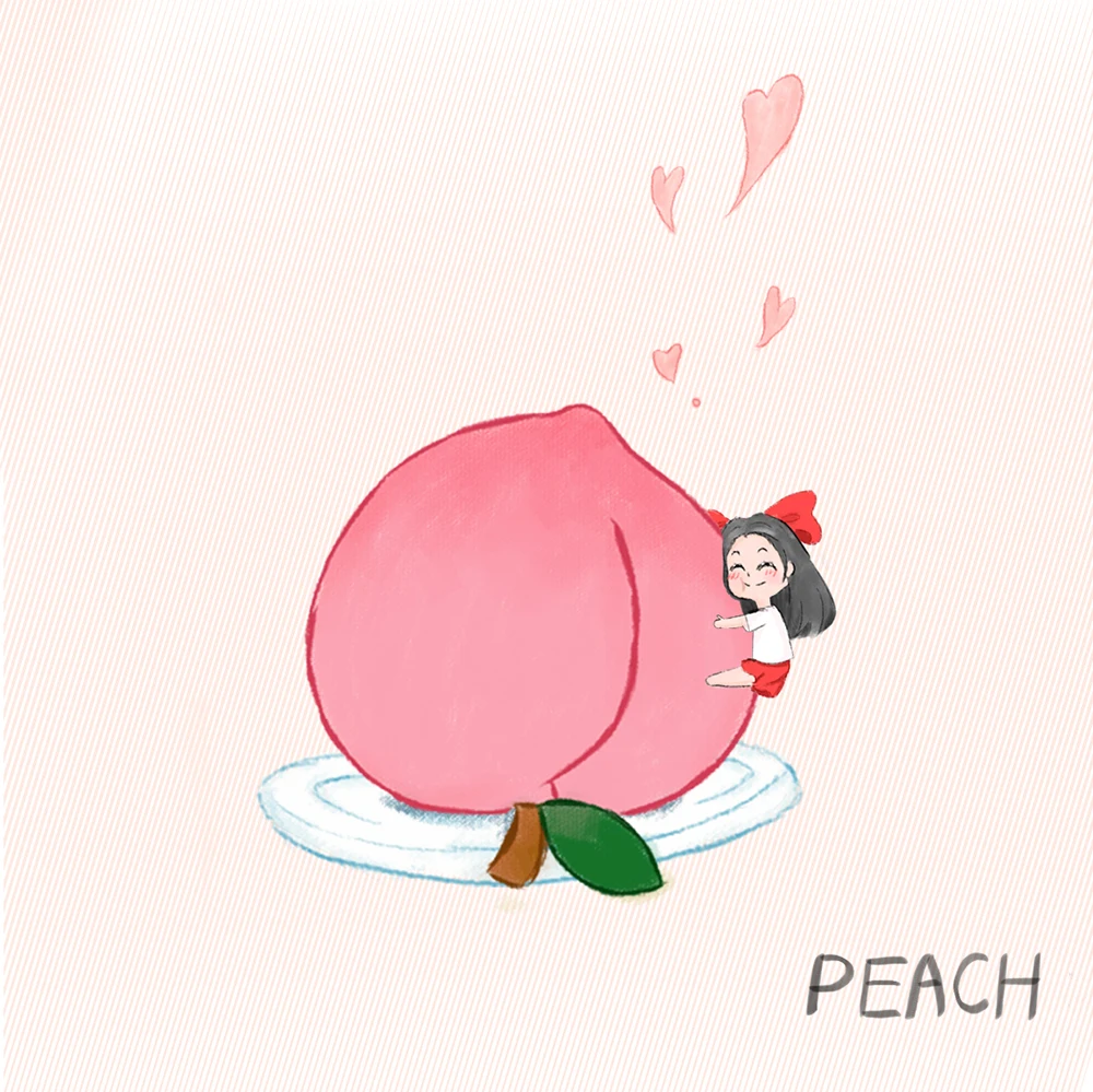 Pink Honey Peach 4cm Embroidered Patch mini chest size applique for clothing custom your design (1)