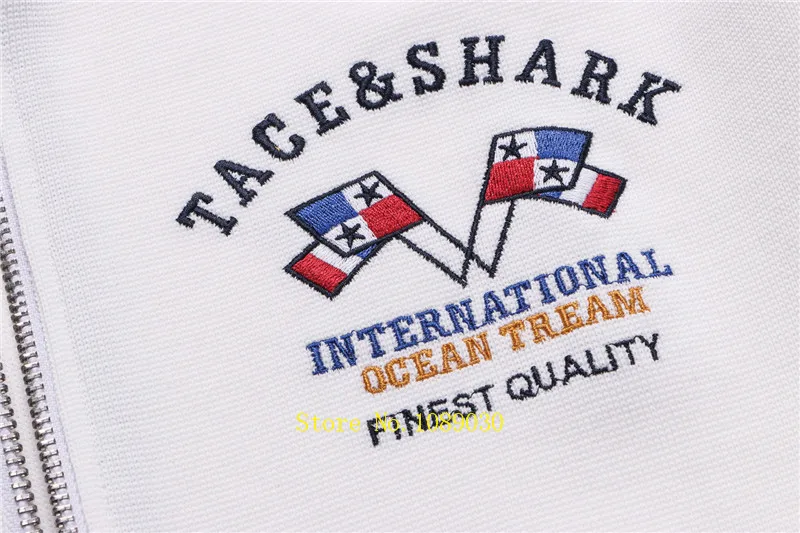 Tace& Shark куртка, мужской свитер, пальто, chaqueta hombre, осень, воротник-стойка, вышивка, молния, мужские куртки, 8959