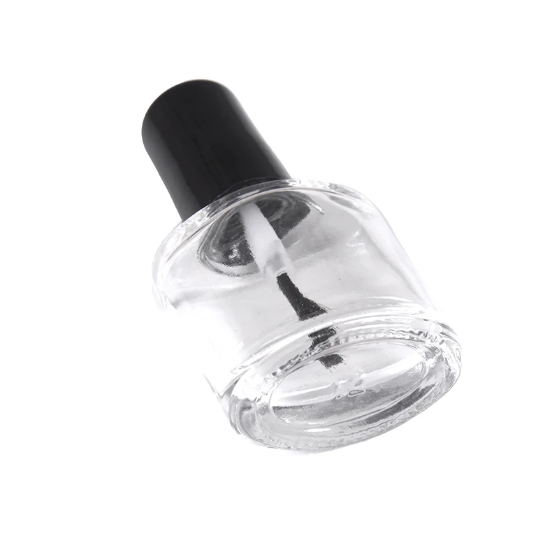 10 мл 15 мл пустая бутылка для лака для ногтей косметические контейнеры стеклянные бутылки для ногтей с кисточкой черное прозрачное стекло с крышкой кисти