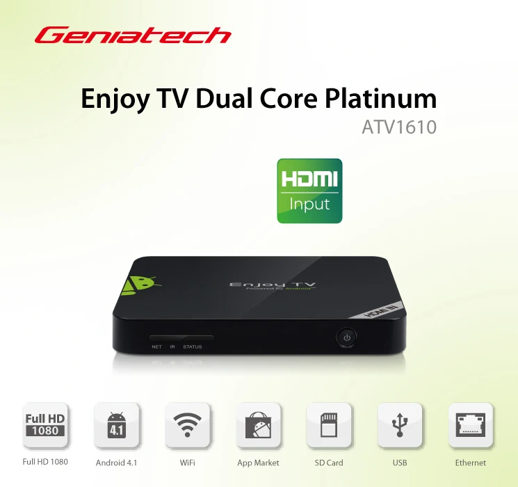 HDMI in Geniatech Enjoy tv двухъядерный MyGica A tv 1610 с HDMI в Android tv Box Google android tv XBMC