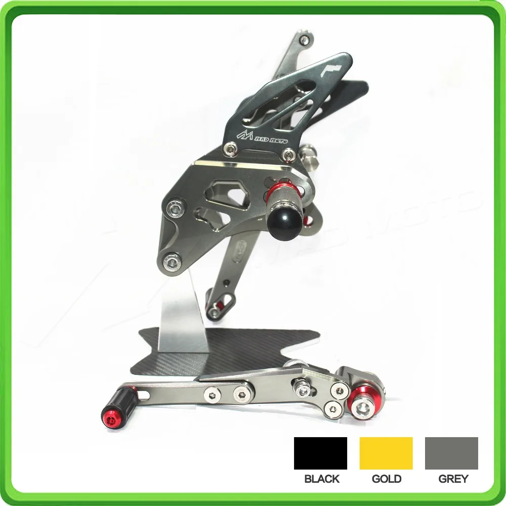 

Rearsets Rear set sets Foot Rest Pegs for Suzuki K9 GSXR 1000 GSX-R1000 GSXR1000 2009 2010 2011 2012 2013 2014 2015 2016 Gray