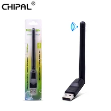 CHIPAL 10 шт. RT5370 беспроводная сетевая карта Внешний USB 2,0 Wifi адаптер 150 м Антенна ПК Wi-Fi приемник 802.11b/n/g Lan Ethernet