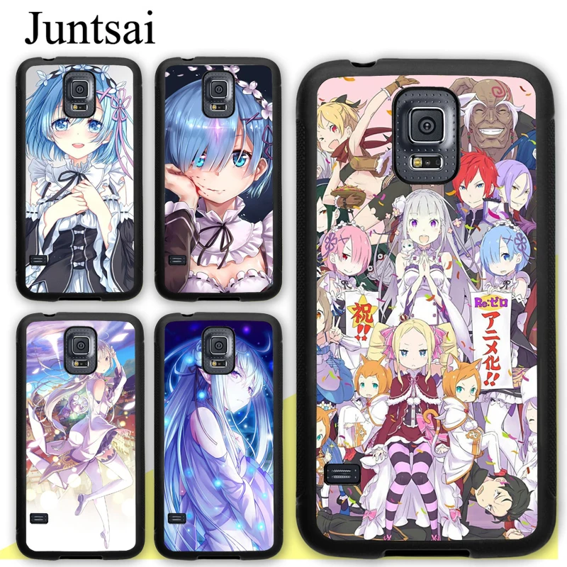 

Juntsai Anime RE ZERO Ram Rem Case For Samsung Galaxy S4 S5 S6 S7 edge S8 S9 S10 Plus Lite Note 8 9 5 TPU Plastic Back Cover