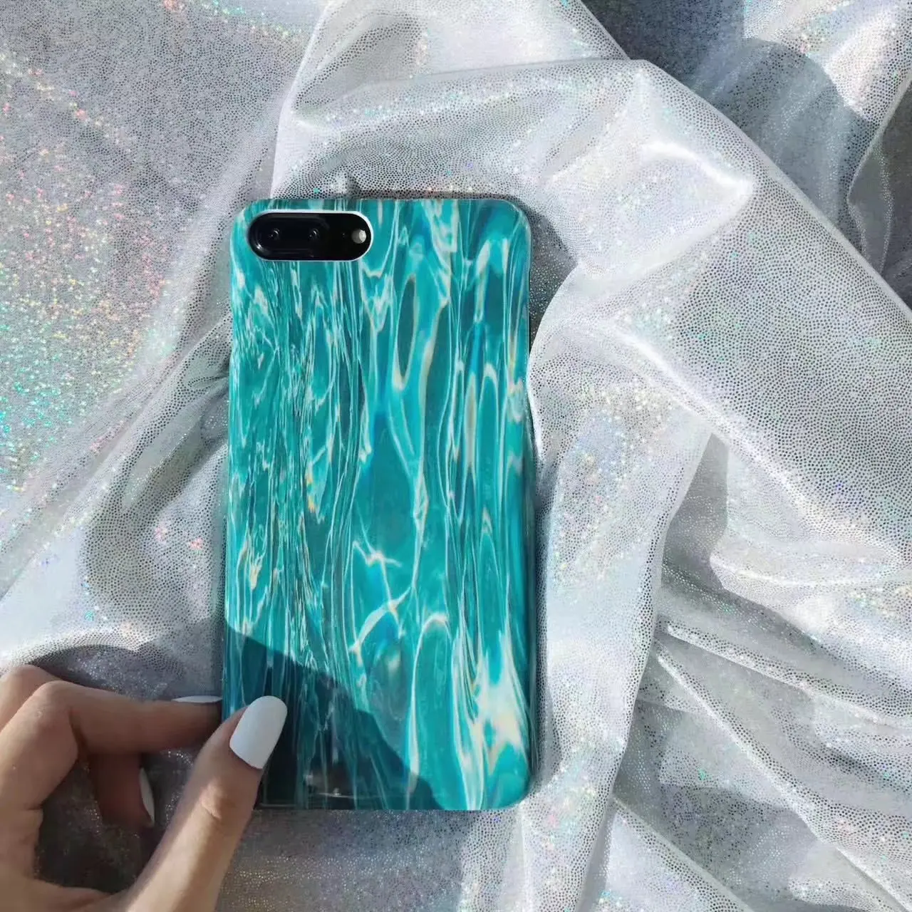Современный стильный синий воды Phantom чехол для iPhone 6 S Plus Жесткий ПК телефон 7 плюс 8