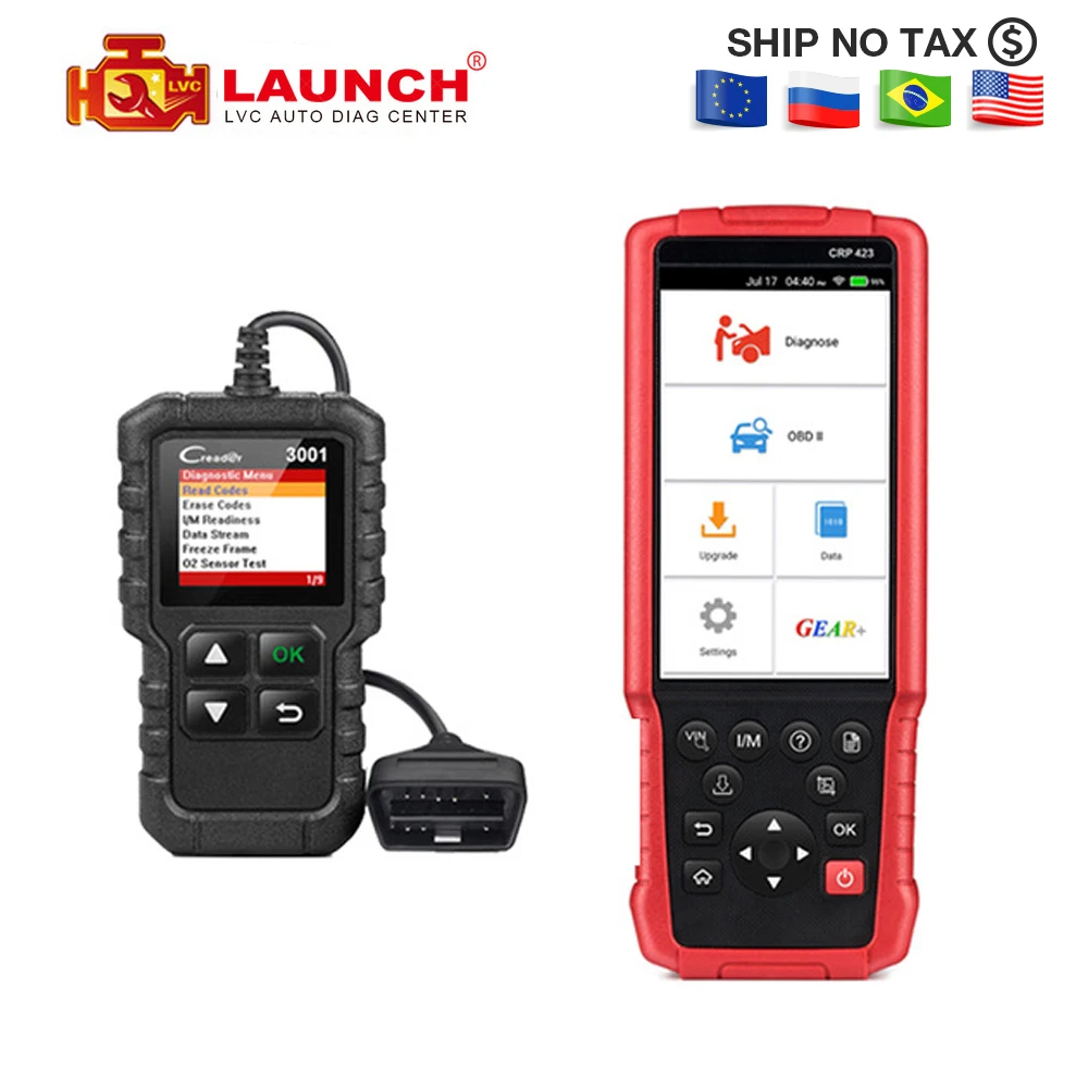 

LAUNCH X431 CRP423 OBD2 Code Reader Scanner support Engine/ABS/Airbag/AT OBD 2 CRP 423 Auto diagnostic tool CRP123 creader VII+