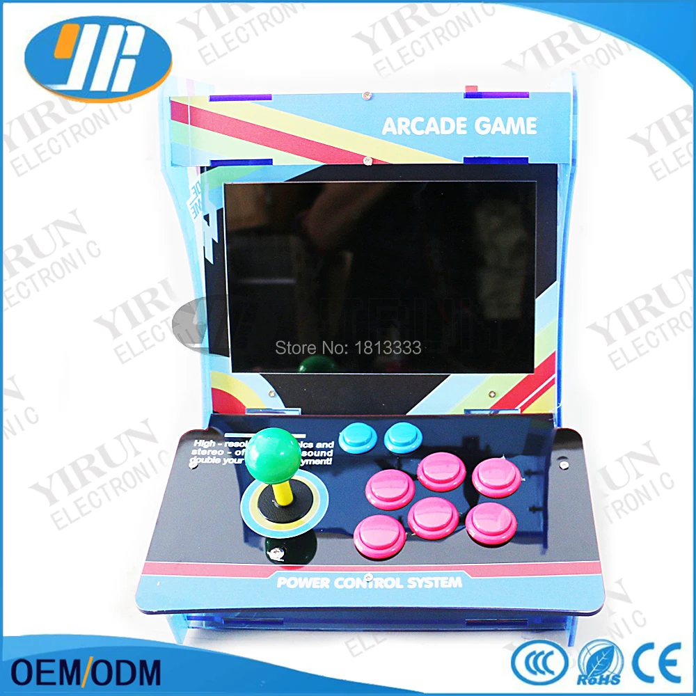10," lcd Мини Настольный акриловый шкаф с новой панелью 1388 в 1 6 S V аркадная игра игровая консоль