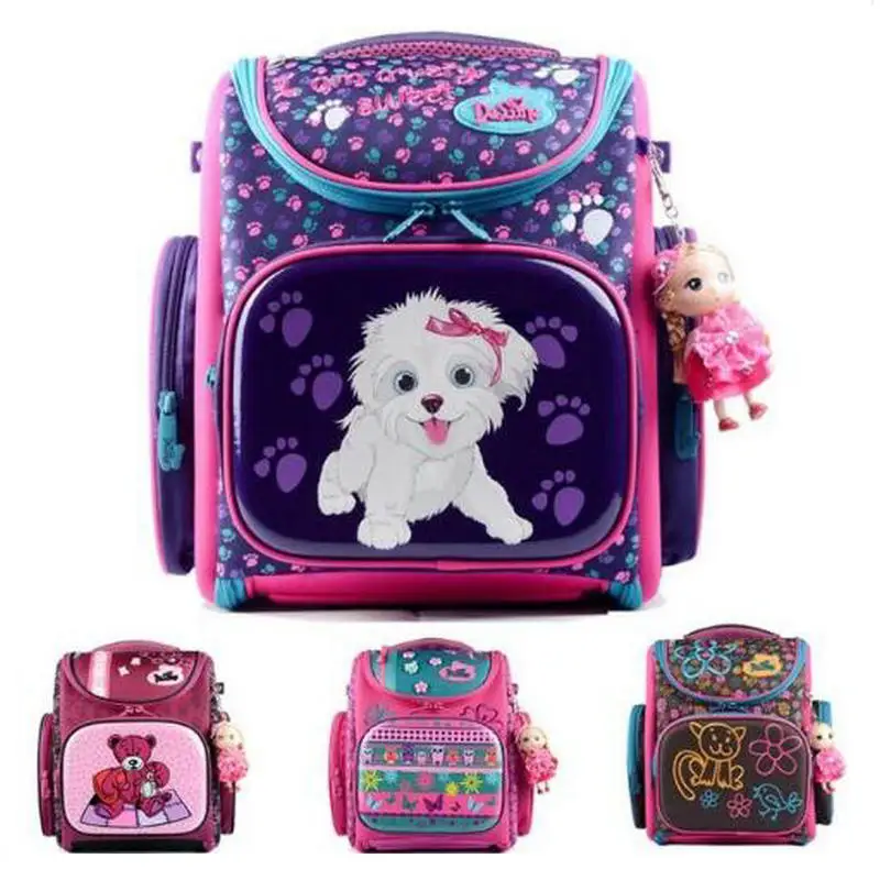 

Delune 2018 New European Children School Bag Girls Boys Backpack Cartoon Mochila Infantil Large Capacity Orthopedic Schoolbag