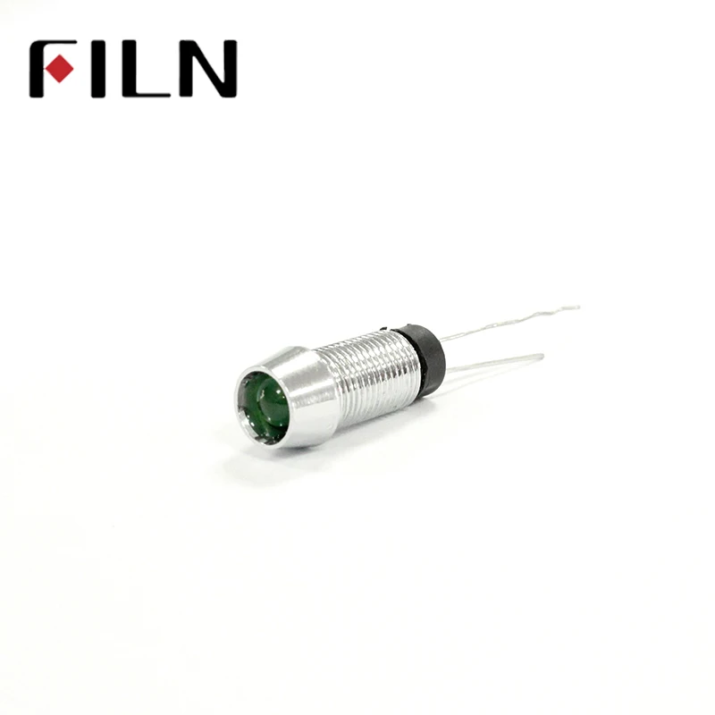 Cheapest 8mm LED metal Brass no resistor. 3V, 6V, 12V, 110V, 220V, red, green, yellow, blue  indicator light