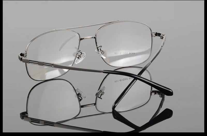 Ретро Мужские очки с большой металлической оправой, очки для пилота, двойная оправа, прозрачное стекло, оправа для очков, оправа для очков H5