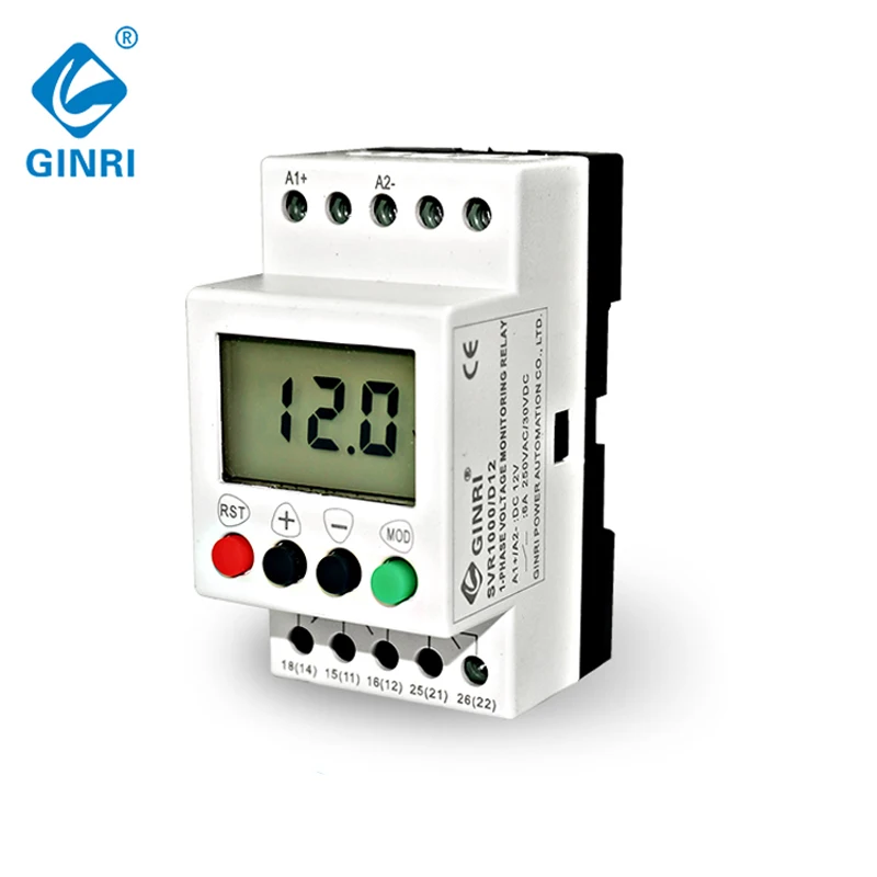 

GINRI SVR1000 Single Phase Overvoltage Undervoltage Protection Relay Automatic Recovery Voltage Monitoring Relay AC/DC Supply