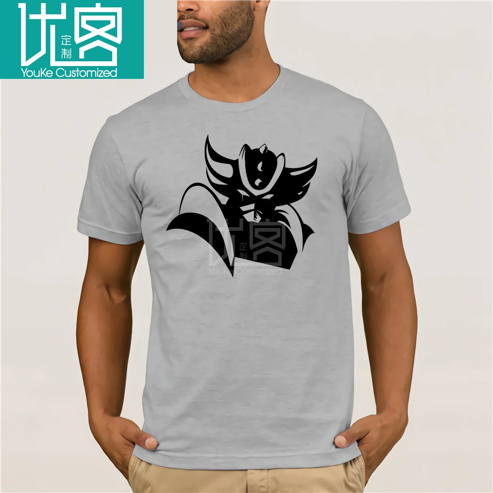 Повседневная футболка UFO grendizer Grendizer Мужская Ретро японская с роботом плюс размер
