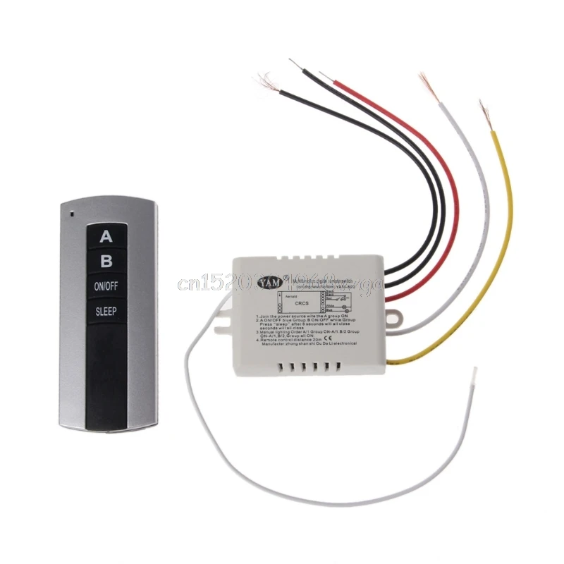 

Wireless 2 Channel ON/OFF Lamp Remote Control Switch Receiver Transmitter #H028#