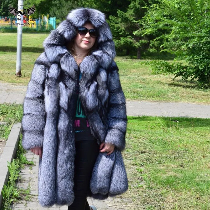 Новая модная одежда для женщин Tatyana Furclub 2020 длинные пальто из натурального Меха