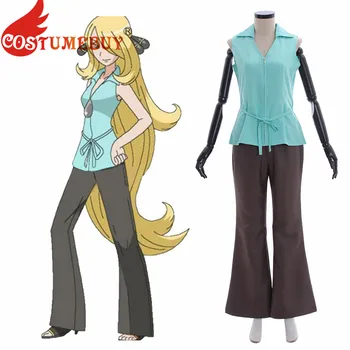 

Costumebuy Pokemon Sun And Moon Cynthia Cosplay Costume Women Full Outfits Halloween Party Custom Made