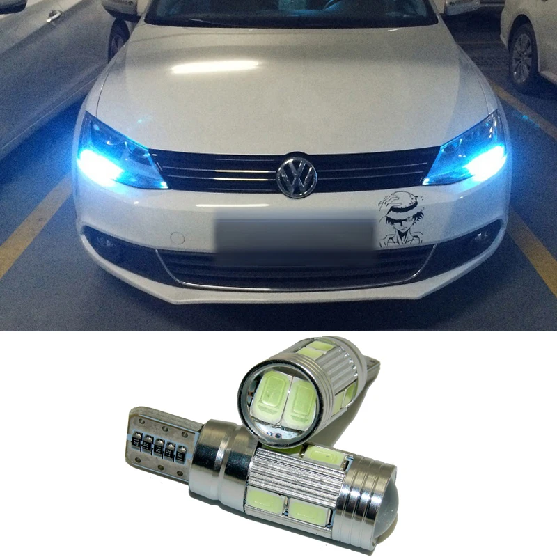 Габаритные огни T10 W5W 2 шт. 12 В светодиодный для VW Golf 5 6 Polo Jetta Bora Passat 3C CC B7 Tiguan Touareg