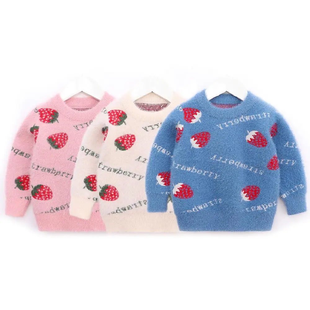 

2019 New Autumn Winter Baby Girls Sweaters 1-5Y Cute Kids Girl Sweaters Sweater Warm Jumper Pullover Long Sleeve Outwear