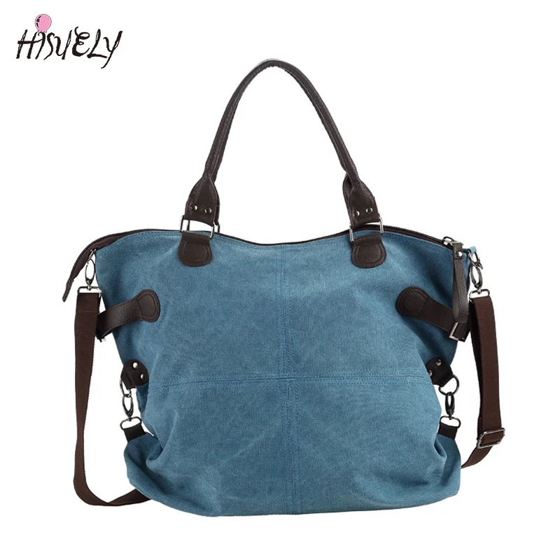 

New Canvas Bag Tote Solid Women Handbags Women Shoulder Bag Fashion Sac a Main Femme De Marque Casual Bolsos Mujer High Quality