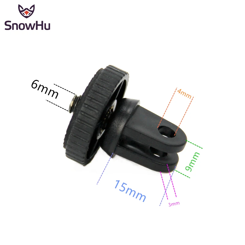 SnowHu для мини-штатива адаптер/адаптер Винт для Gopro Hero 8 7 6 5 4 SJcam для xiaomi Yi 4K аксессуары для камеры GP60B