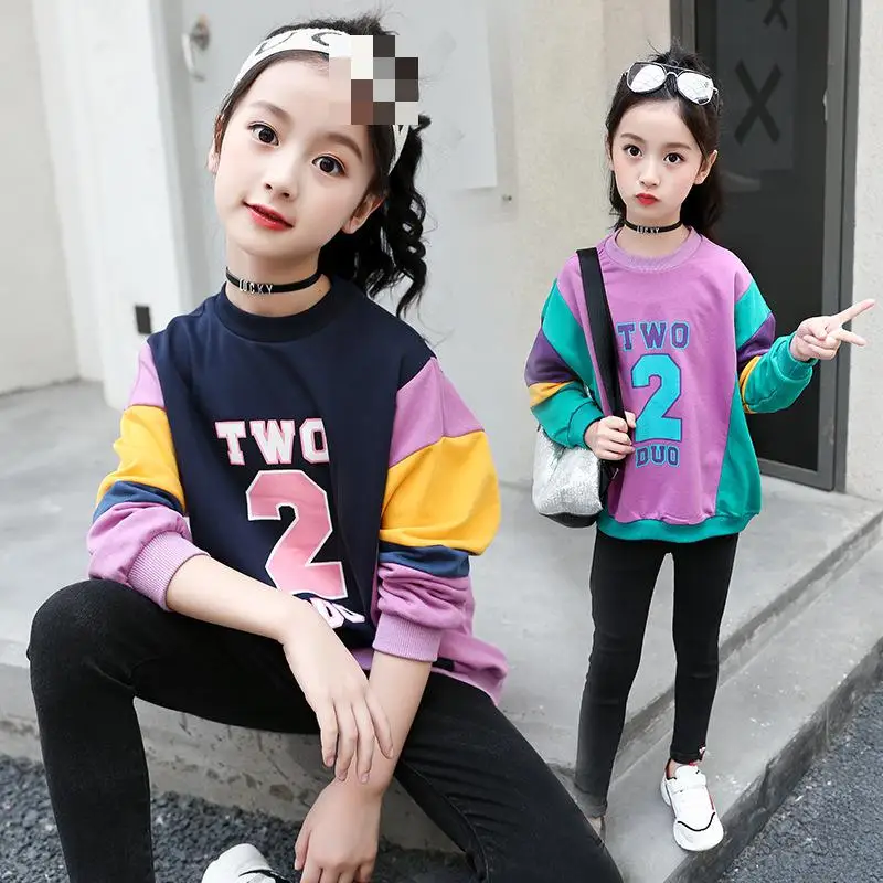 

2019 Spring T-shirt For Girls Tops Child T-shirt With Long Sleeves Kids Clothes For Girls 8 To 12 Years Toddler Girl Clothing 10